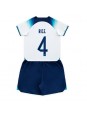 Anglie Declan Rice #4 Domácí dres pro děti MS 2022 Krátký Rukáv (+ trenýrky)